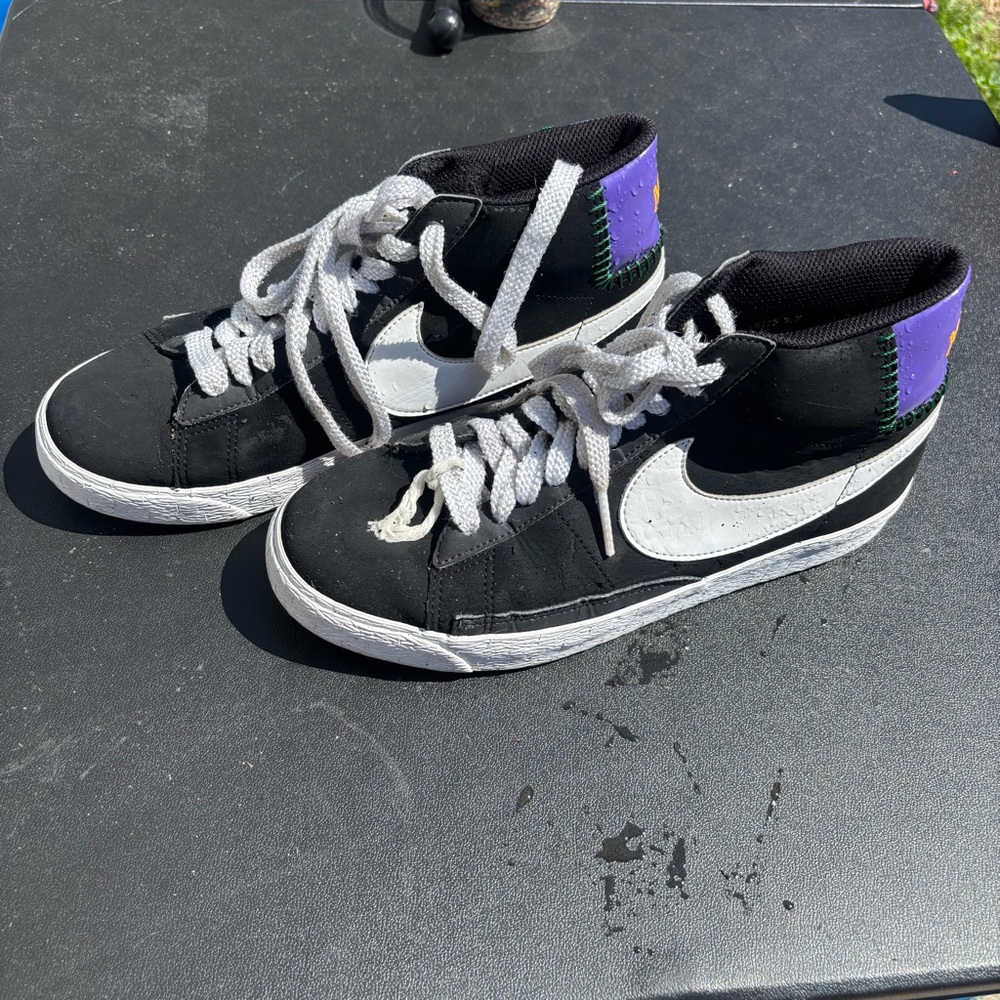 Nike Black and Purple Sneakers